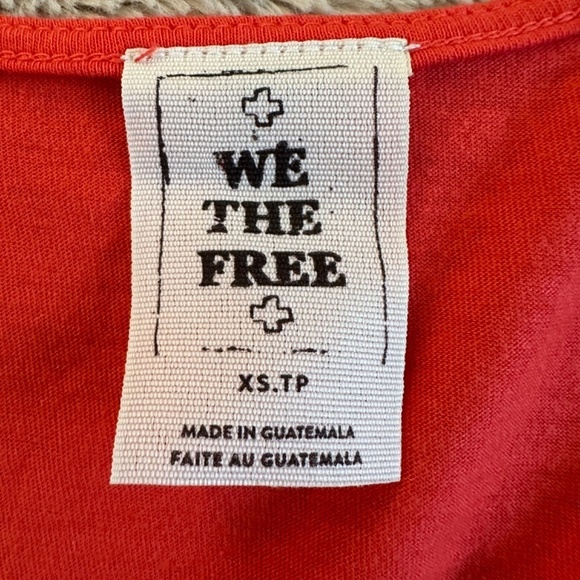 FREE PEOPLE We The Free XS CropTop Knot Me Tie Front Flutter plunge Adjustable - Picture 3 of 16